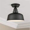 TENGIANTS Farmhouse Matte Black Ceiling Light Fixture Rustic Barn Intusrial