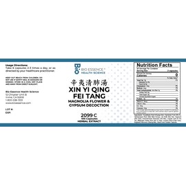 Bio Essence Health Sicence 2099C Xin Yi Qing Fei Tang/Magnolia Flower&Gypsum Decoction100Ca