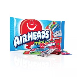 AIRHEADS CANDY VARIETY BAG, IND. WRAPPED ASSTD FRUITS MINI BARS - 12oz - PK OF 4