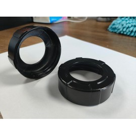 Sausage caulking gun Aluminum Front Cap, Durable Sausage Caulking Gun Aluminum Front Cover (Black-2Pack)