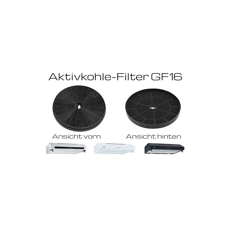 NEG Activated Carbon Filter Set (2 Pieces) GF16 Undermount Cooker