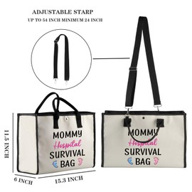 Zuo Bao New Mom Tote Bag Pregnancy Gift Mommy Hospital Survival Bag Pregnancy Announcement Gift for Mom To Be (Mommy Hospital Survival)
