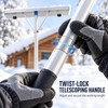Adjustable Aluminum Roof Snow Rake with 20 Ft Telescoping Handle,