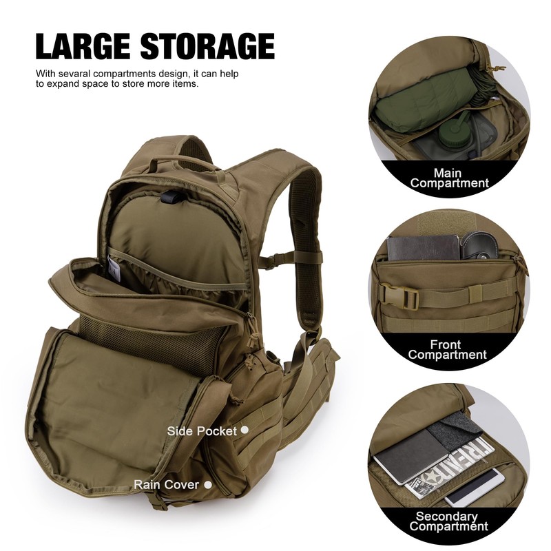 Mardingtop 28L Tactical Backpacks Practical Military Rucksack with Molle System