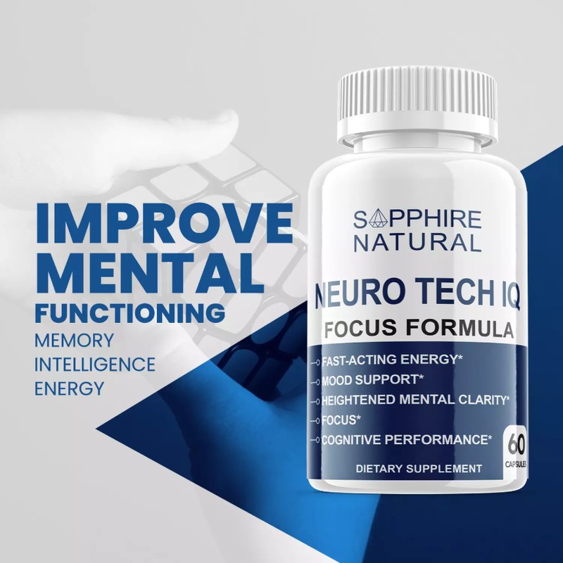 Neuro Tech IQ Brain Supplement, Neuro Tech Focus Formula Nootropic