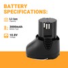 Shentec 10.8V 3.0Ah Battery Compatible with Dremel 855-02 855-01, Compatible