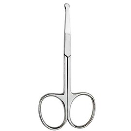 BeeSpring Rounded Nose Hair Scissors. Round Tip Scissor for Ear, Eyebrow, Beard and Mustache Trimming - 3.5" Blunt Nosed Tipped Grooming Trimmer