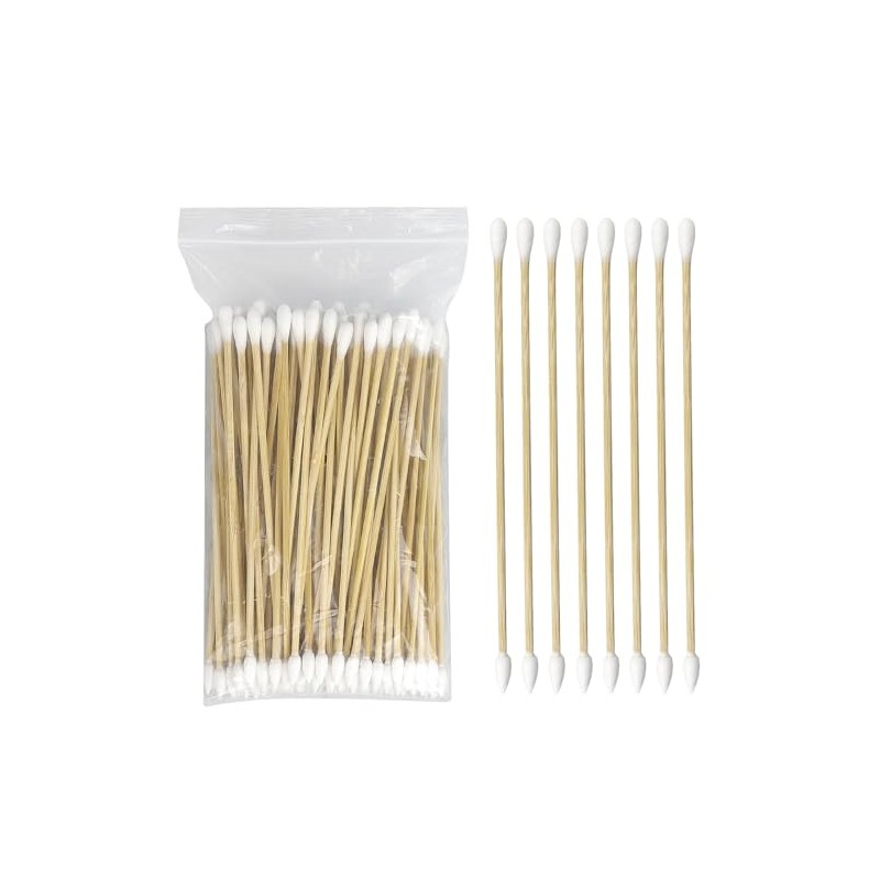 Pack of 100 Bamboo Cotton Buds, 15 cm Cotton Swabs,