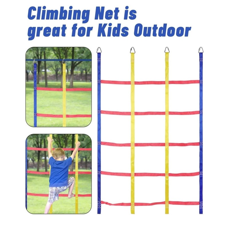 Rainbow Craft Ninja Warrior Hanging Climbing Obstacle Course Set
