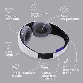 Sleep Mask Schlafmaske, 100 % dunkel, Nulldruck auf Augen, verstellbare Augenmaske, Schlafmaske für tieferen Schlaf