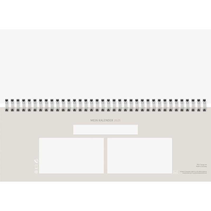 rido/idé Landscape appointment book Young Line (2025) "Cloudy Mountains", 2