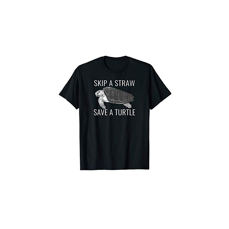 Skip a straw save a turtle T-Shirt