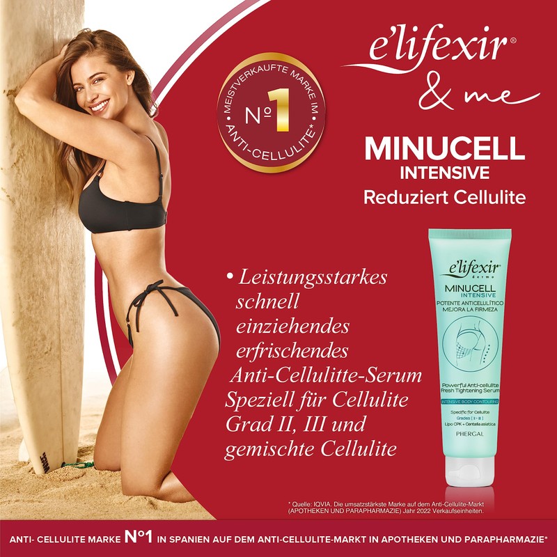 E'LIFEXIR Minucell Intensive Ultra Powerful Anti Cellulite Serum Dehydrates and