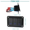 ACROPIX Car Boat 3 Gang Toggle Rocker Switch Control Panel