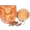 GROW OLD WITH ME ENGRAVED BRASS COMPASS ON CHAIN WITH