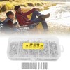 500PCS Single Double Barrel Crimping Sleeve Fishing Line Wire Leader