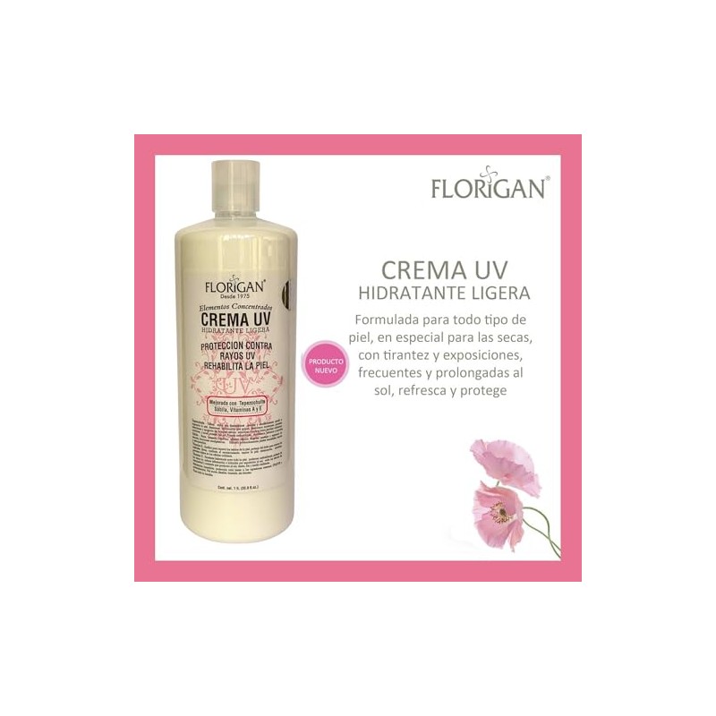 Crema UV Hidratante Ligera Florigan 1lt.