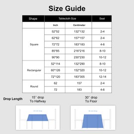 Weavric Pack of 2 Square Tablecloth, 52 X 52 Inches, Washable Reusable Black Tablecloth with Hemmed Edge for Card Table, Kitchen, Dinner, Wedding, Party