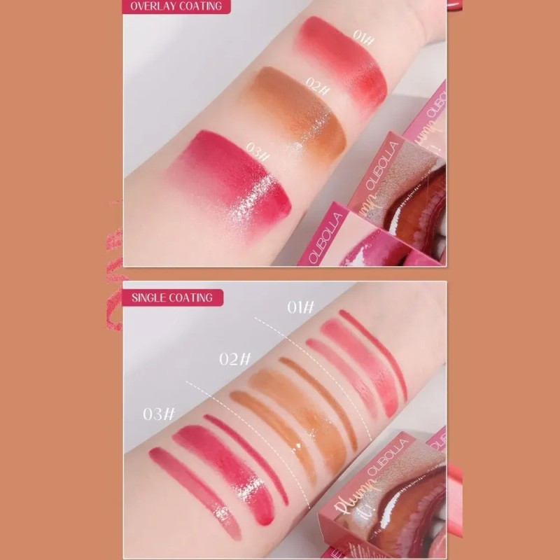Olibolla Volume Lip Trio Kit Liner,gloss Lipstick Nude Brown