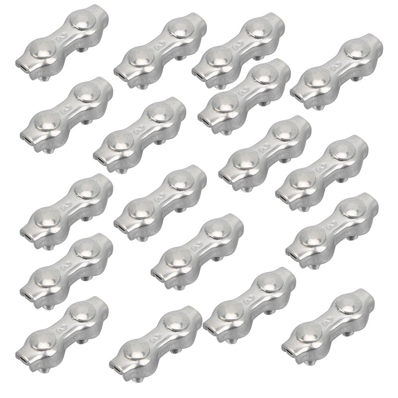18pcs M2 Duplex Wire Rope Clip Cable Clamps Stainless Steel