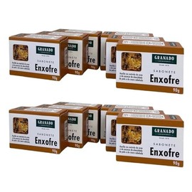 Brex America Granado Linha Tratamento Sabonetes Barra Enxofre 90 Gr (12 x 90 Gr) Treatment Collection - Sulphur Bar Soaps Net 3.1 Oz (12 x Net 3.17 Oz)