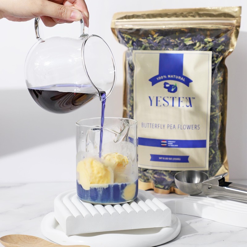 YESTEA Butterfly Pea Flower 4.41 oz (375+ Cups) Small-Batch and