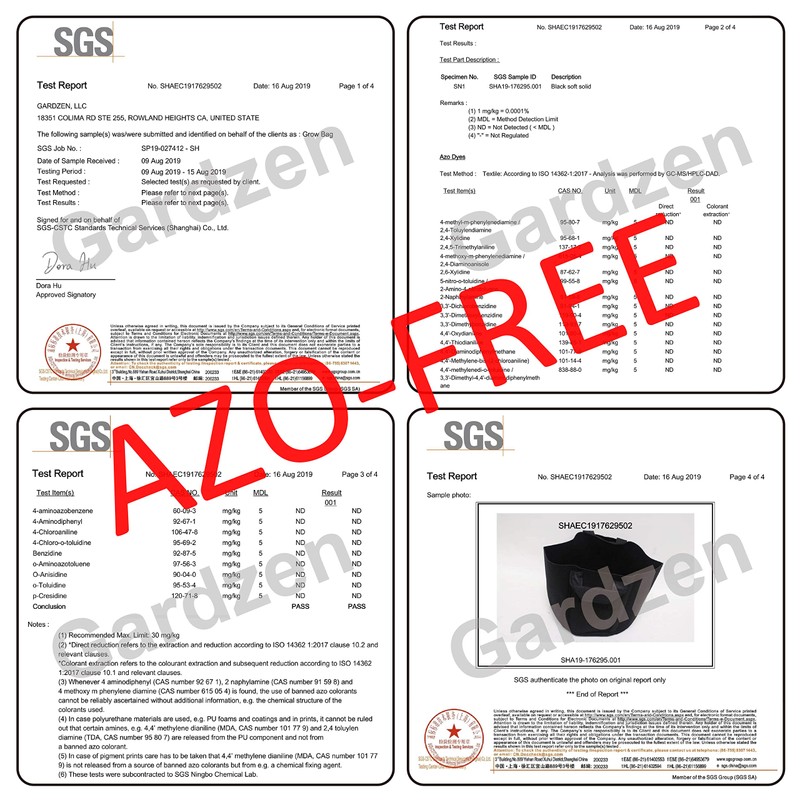 Gardzen 10-Pack 15 Gallon Grow Bags, Aeration Fabric Pots with