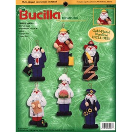 Bucilla - Career Santas - Felt Applique Ornament Kit 84267