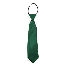Boys Plain Tie - Tie for Kids Pre Tied Tie Wedding Christening Collection Father and Son Pre-Tied Bow Dark Green One Size, dark green