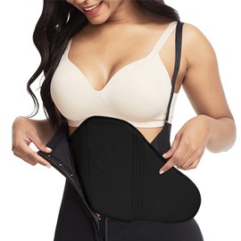 YERKOAD Abdominal Compression Board Flattening Belly AB Board Lumbar Post Surgery Lipo Back Foam Board Postpartum Recovery (Black, One Size)