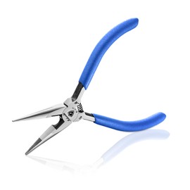 Needle Nose Pliers, mshandto 5" Long Nose Pliers for Wire Bending, High Carbon Steel Needle Nose Plier, Serrated Jaw Pliers for Jewelry Making, Electronics Repair, Object Grasping, Craft Making