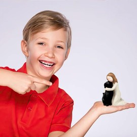 LSBDJDL Love My Dog Statue Loss of Pet Sympathy Gift in Memory of Beloved Pet Angel Friendship Memorial Gift Hand Painted Statue for Lovers (Black Dog)