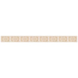 Reusable and Washable, Set of 8 Soft Vinyl Lace Placemats or Doilies, Cut Work Design Enhanced with Raised Detailing in Gold Metallic Provides You a Look and Feel of Embroidery. (Gold with Beige)