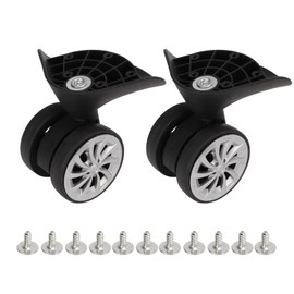 Tyenaza 1 Pair Luggage Suitcase Wheels, Swivel Castors, Suitcase Wheels Made of Black Nylon Luggage Wheels For Outdoor Replacement Upgrades