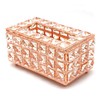 Tissue Dispenser Light Luxury Napkin Storage Box Metal Crystal Glass