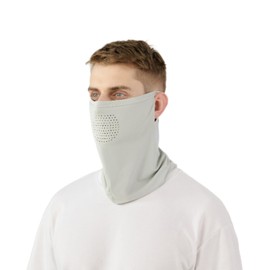 Vanolu Ice Silk UPF50+ Neck Gaiter, Summer Balaclava Face Mask for Men Women, Cooling Washable Sun Dust Wind Face Cover (Grey)