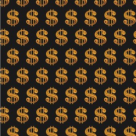 GRAPHICS & MORE Gold Dollar Sign Money Pattern Gift Wrap Wrapping Paper Rolls