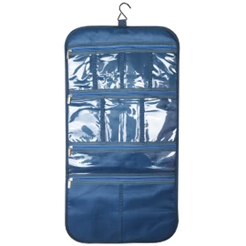 Freegrace Premium Hanging Toiletry Travel Bag - Cosmetic, Jewelry, Toiletry & Accessory Storage Organizer Bag, Large Size, Various Compartments (Dark Blue)
