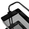 Seville Classics 3 Bin Metal Rolling Storage Utility Cart Organizer