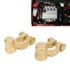 2PCS Battery Terminal Connectors Brass Negative Positive Car Battery Cable