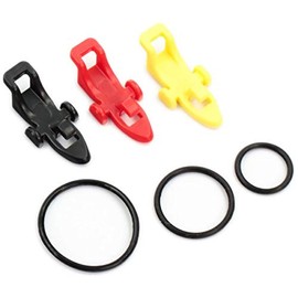 Marushin Fishing Gear Hook Keeper with Rubber Ring for Attachment, Black