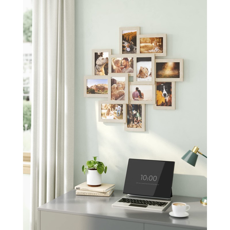 SONGMICS 4x6 Collage Picture Frames, 12-Pack Photo Collage Frame for
