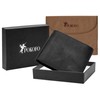 POKOFO RFID Blocking Genuine Leather Bifold Wallet for Men with