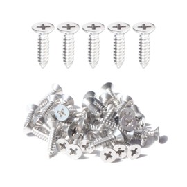 IMScrews 100pcs #12 x 5/8" (16mm) Stainless Flat Head Phillips Wood Screws 18-8 (304) Stainless Steel Countersunk Self Tapping Screws