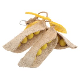 Sosoport Bird Cage Hanging Loofah Shredder Toy Parrot Foraging Chew Accessories for Cockatiel Parakeet Conure Budgie Parrot