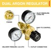 Zistel CO2 Argon Regulator Gauges Gas Welding, 0-4500PSI Argon Gas