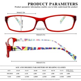 VIDEBLA 5 Pack Computer Reading Glasses Men and Women Anti Eyestrain Blue Light Blocking Glasses for Reading (5 Mix-3, 4.0)