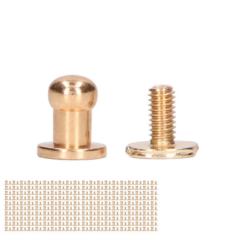 200 Sets Chicago Screws Round Head Rivets 7x5mm DIY Handcraft