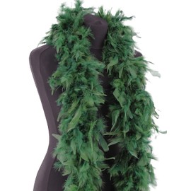 Luxury Pine Green Feather Boa – 80g -180cm