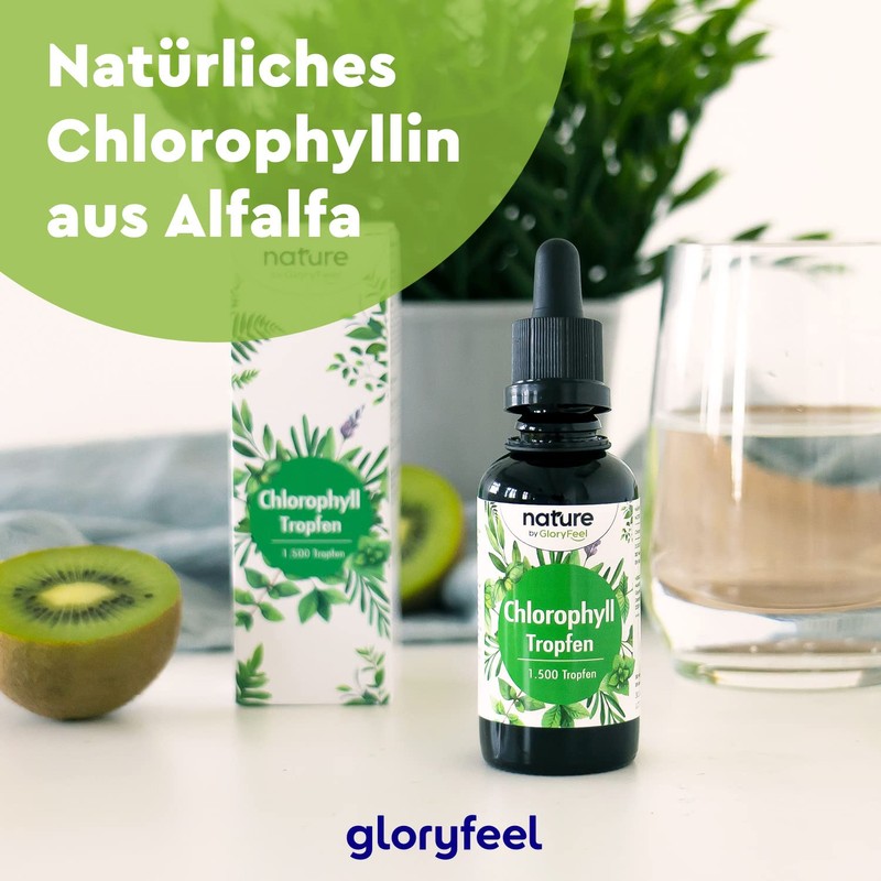 Chlorophyll Drops - 50 ml Liquid from Pure Alfalfa -
